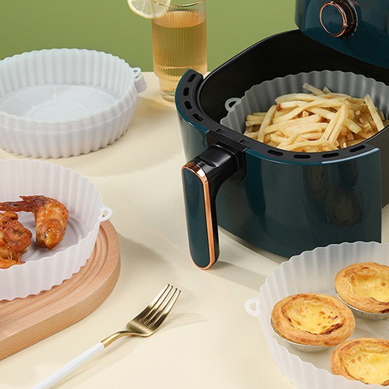 Reusable Air Fryer Silicone Tray Easy To Clean Suitable For Round Pizza Grill Non-stick Pans