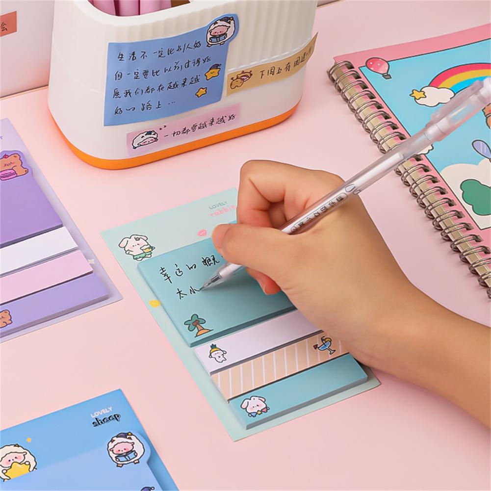 Sticky Note Removable Easy Post Bright Color Cartoon Animal Index Sticker