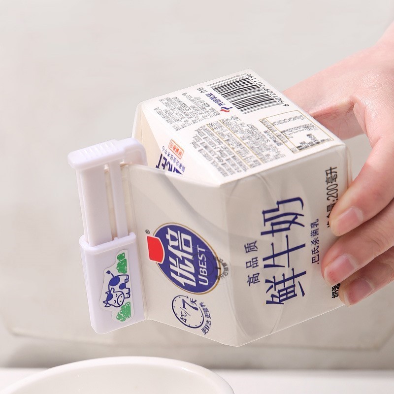 2pcs Milk Carton Sealing Clip Boxed Beverage Sealed Clamp Snack Bag Sealing Clips