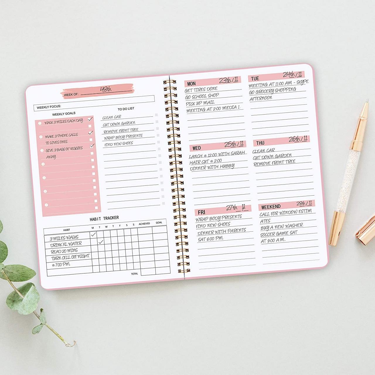 A5 Agenda Planner Notebook Diary Weekly Planner Goal Habit Schedules Journal Notebooks