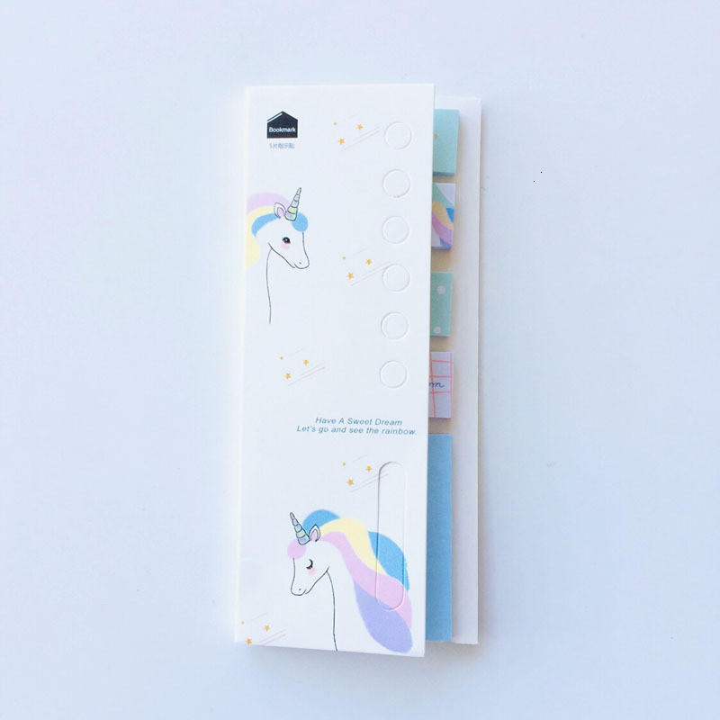 Creative Cartoon Memo Pad Kawaii Unicorn Sticky Notes Cute Adhesive ...
