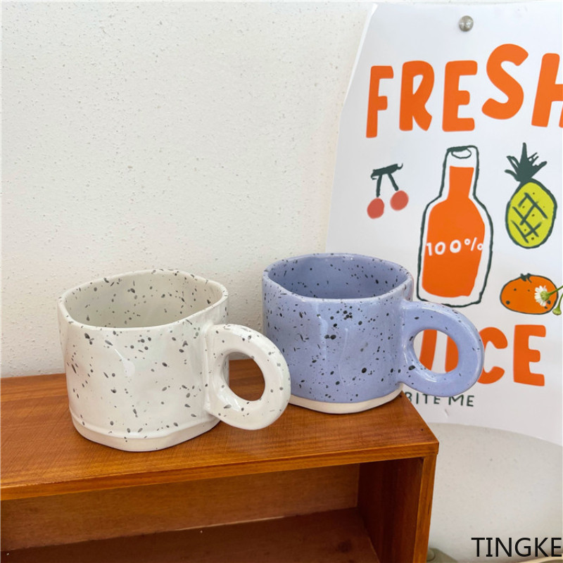 Irregular Niche Retro Cup Ink Splash Ceramic Milk Cup Creative Simple Coffee Cup Mug