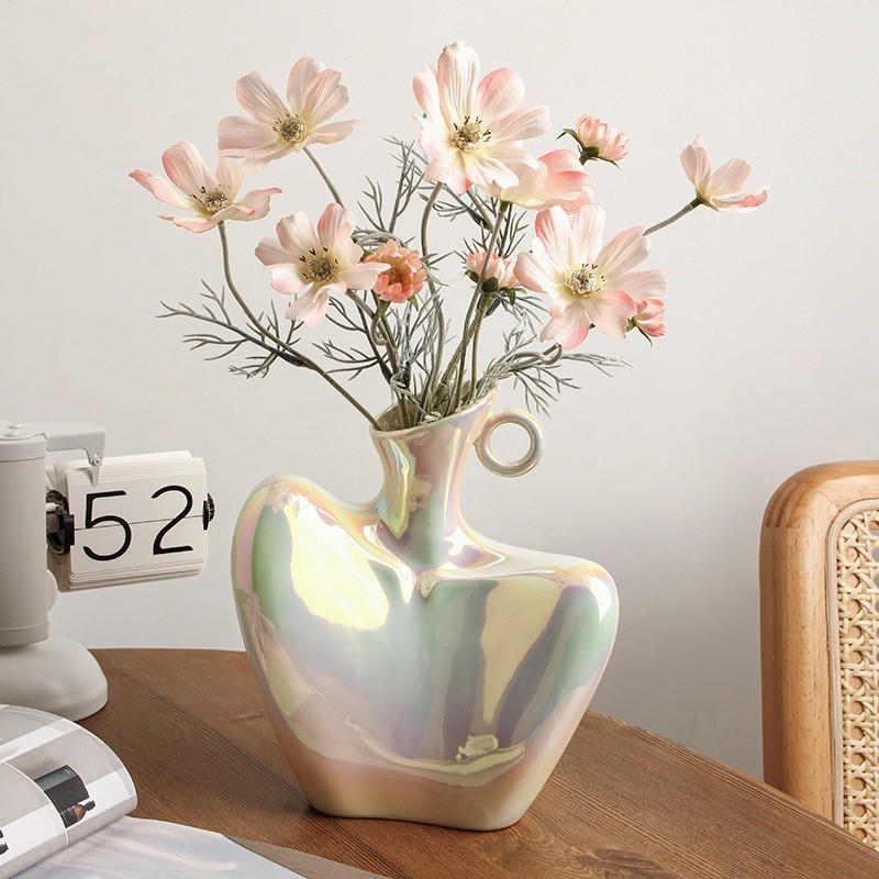 Ceramic Art Woman Body Face Vase Sculptures Creative Plant Flower Pot Crafts Holder Living Room Home Desktop Decor