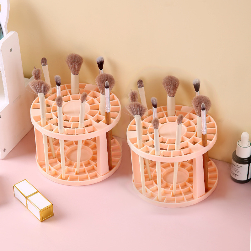 1PCS Pink Makeup Brush Storage Multi-functional Large Capacity Makeup Brush Holder