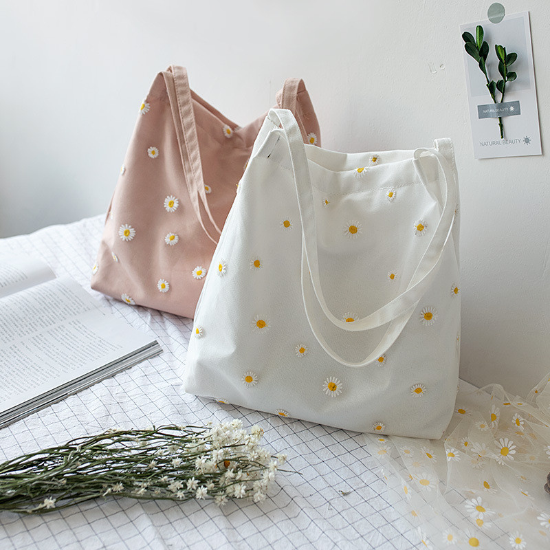 Canvas small Shoulder Purses Handbag Cute Shopping Bag for Women
