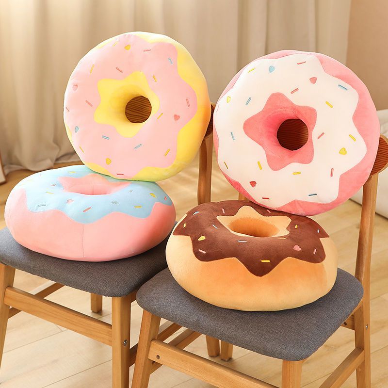 Doughnut Pillow Cute Colorful Cushion Girl Boy Kids Room Aesthetics Gift
