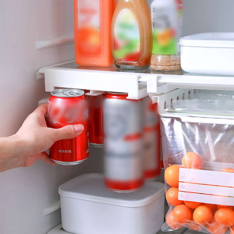 Refrigerator Organizer Drawer Soda Can Dispenser Beverage Holder