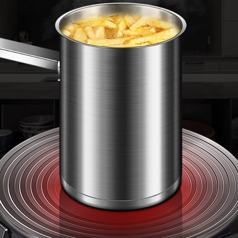 Stainless Steel Fryer Tempura Small Fryer Fuel-saving Mini Deep-fried Skewers Deep Pot Multifunctional Deep-fried Pot