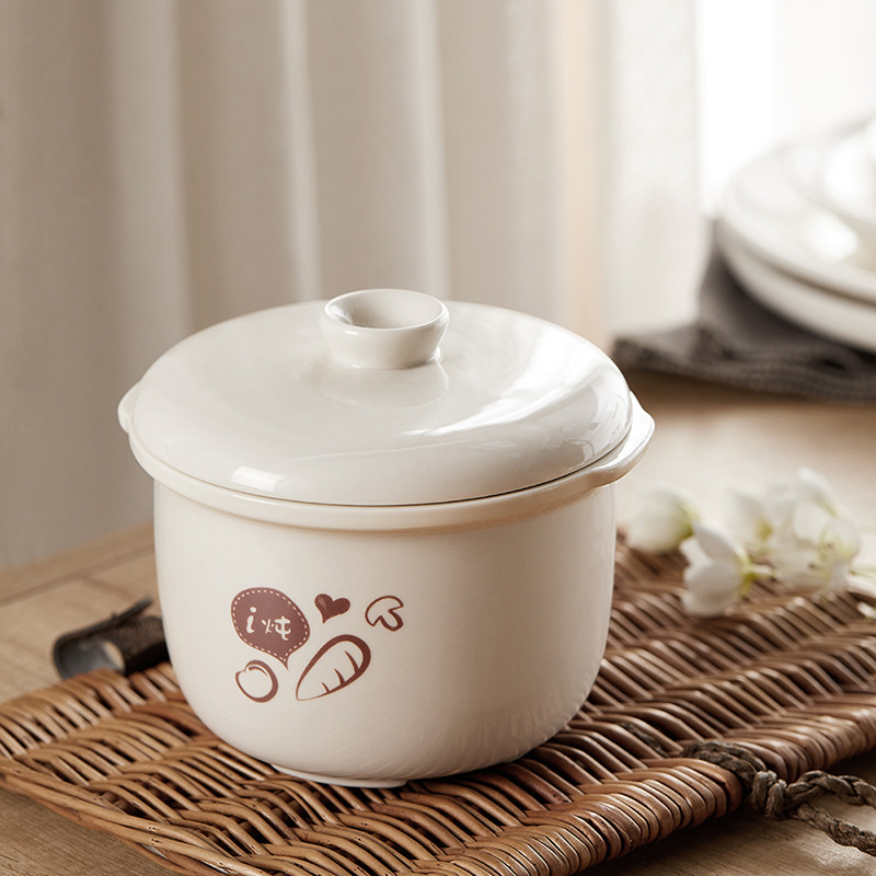 0.8l Baby Porridge Automatic Electric Cooking Electricity Ceramic Material Stewing Pot 220v With Steamer
