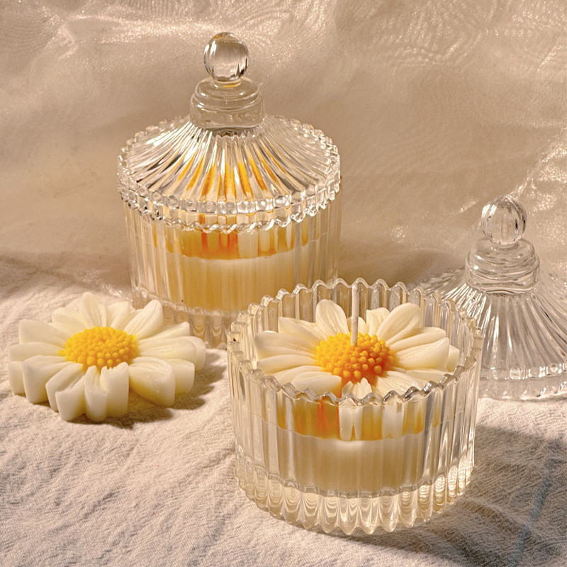 Light Luxury Sunflower Scented Candles In Glass Creative Birthday Candles