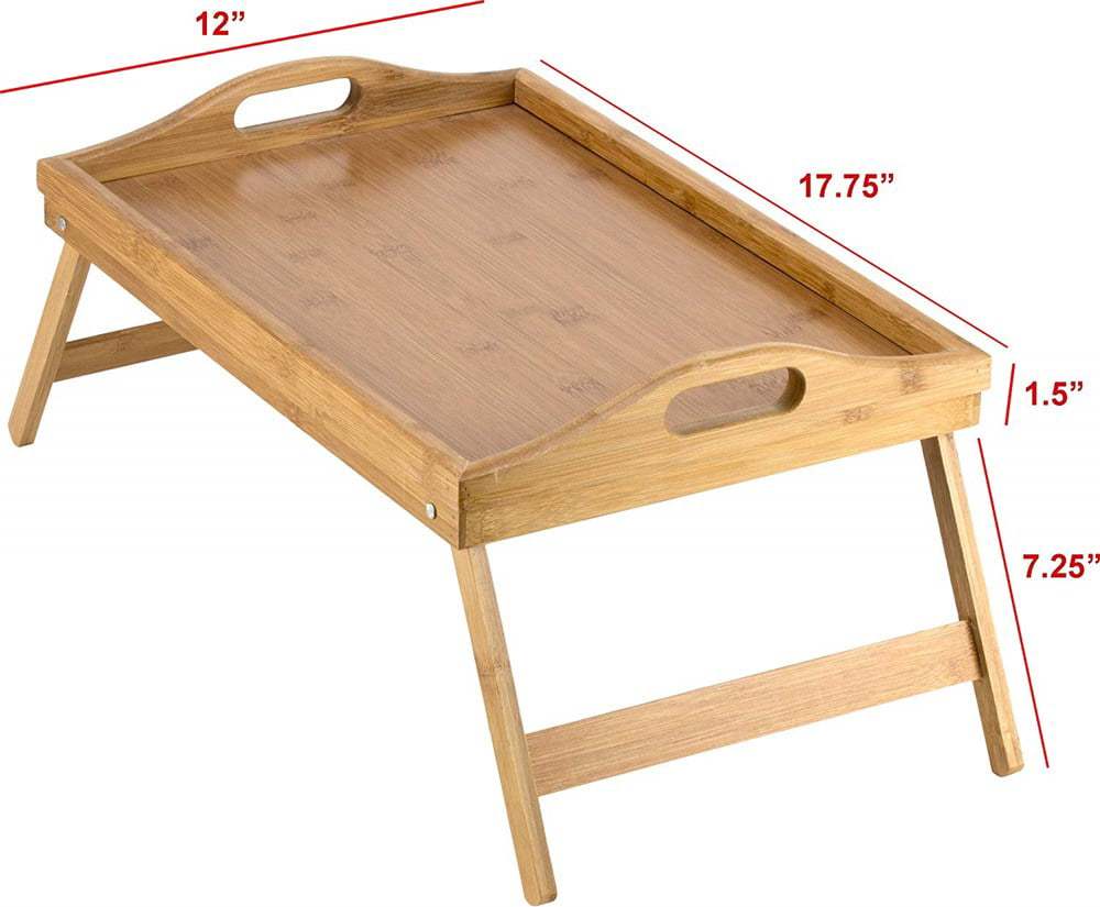 Bed Tray Table With Folding Legs And Breakfast Tray Bamboo Bed Table