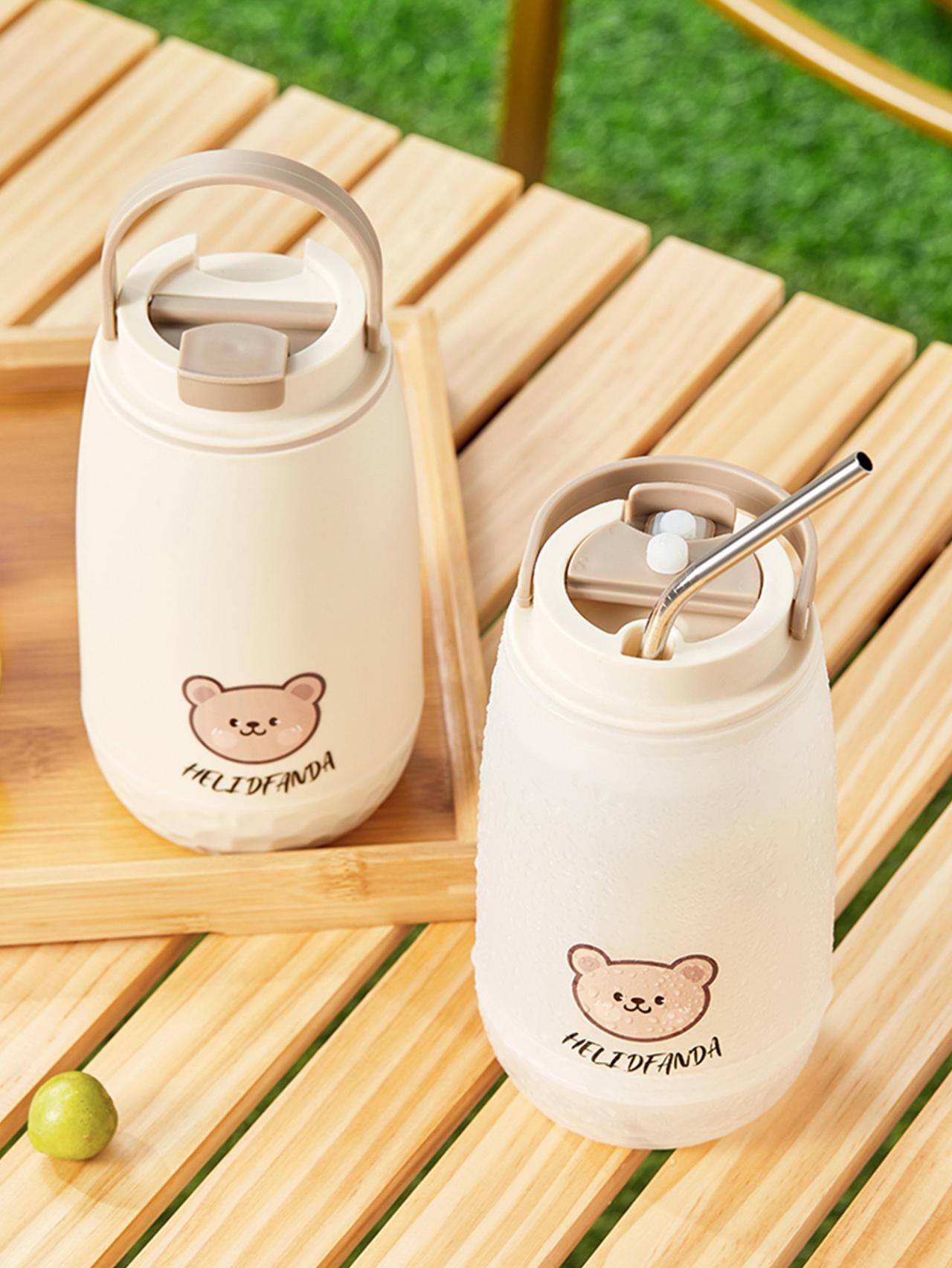 Children's Water Cup Large-capacity Plastic Cup Men And Women Summer Leak-proof Anti-fall Cute Kettle Student Portable