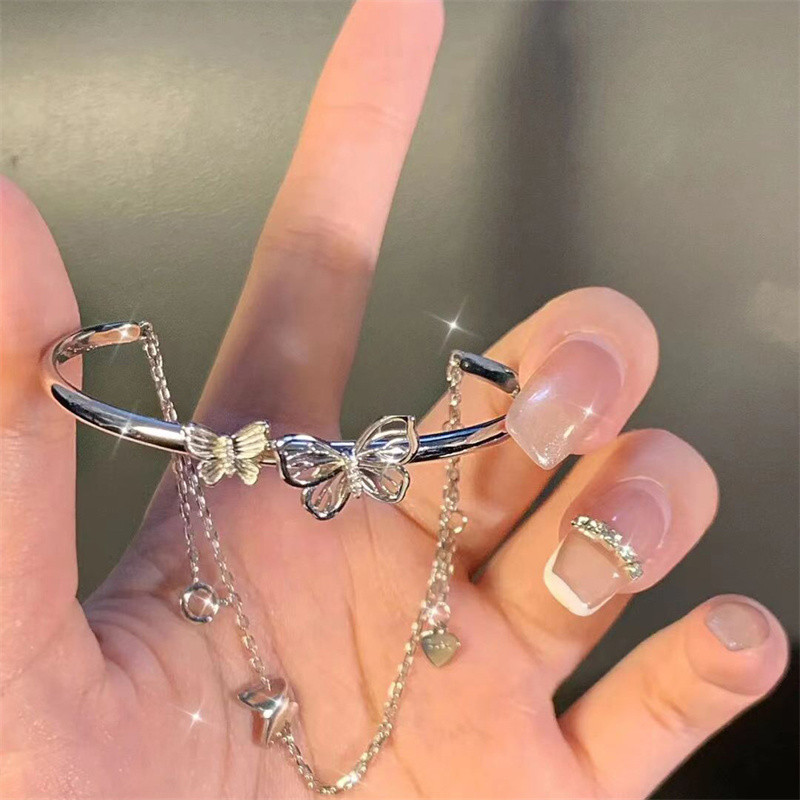 Exquisite Butterfly Chain Bracelet Shiny Zirconia Flower Star Moon Pendant Adjustable Bracelets