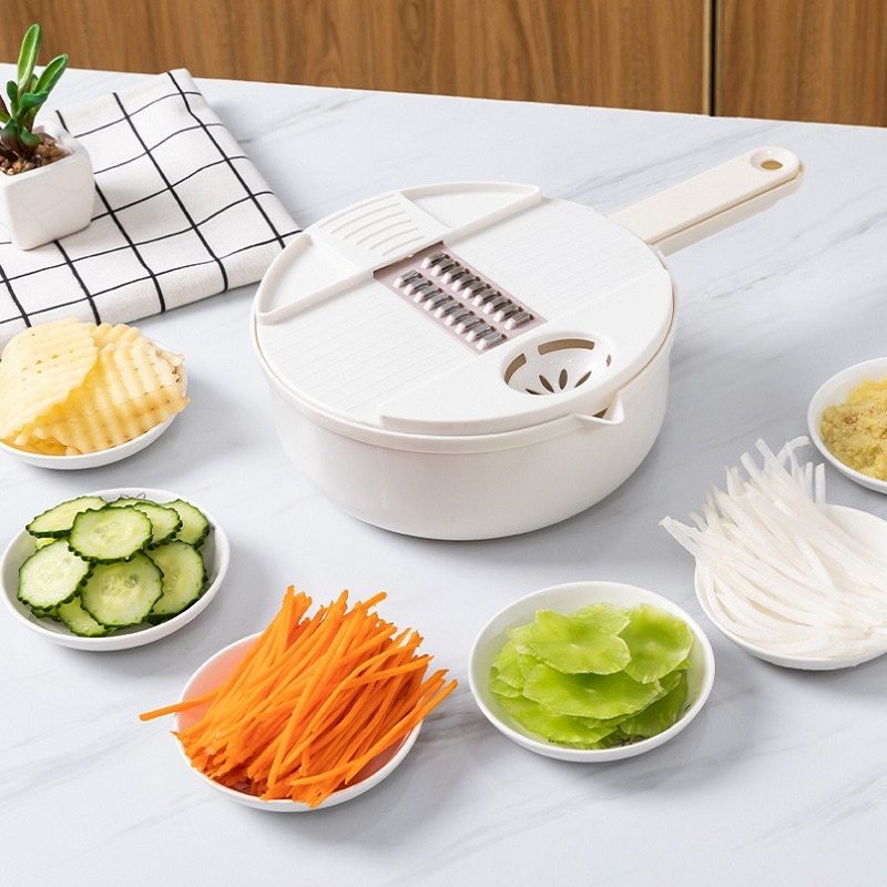 Kitchen Multifunctional Salad Utensils Vegetable Chopper Carrot Potato Manual Shredder