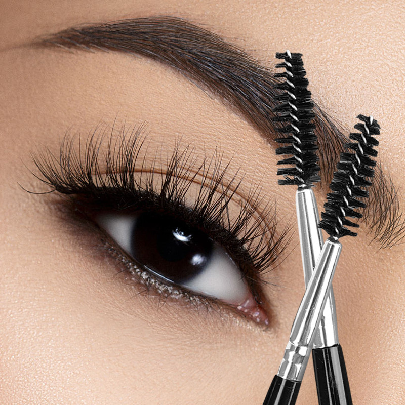 Eyebrow Eyelash Long Handle Makeup Brushes Cosmetic Mascara Eye Brow Cream Brush Long-lasting Curling Eyelashes Extension Tools