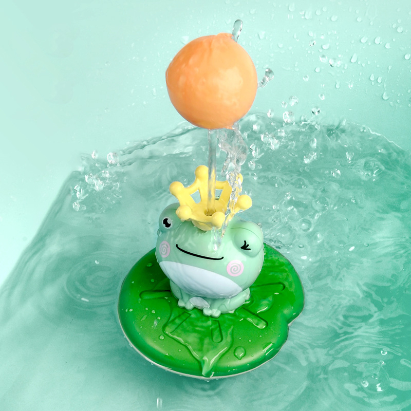 Bath Toys Electric Spray Water Floating Rotation Frog Sprinkler Shower Game For Children Kid Swimming Bathroom For Children