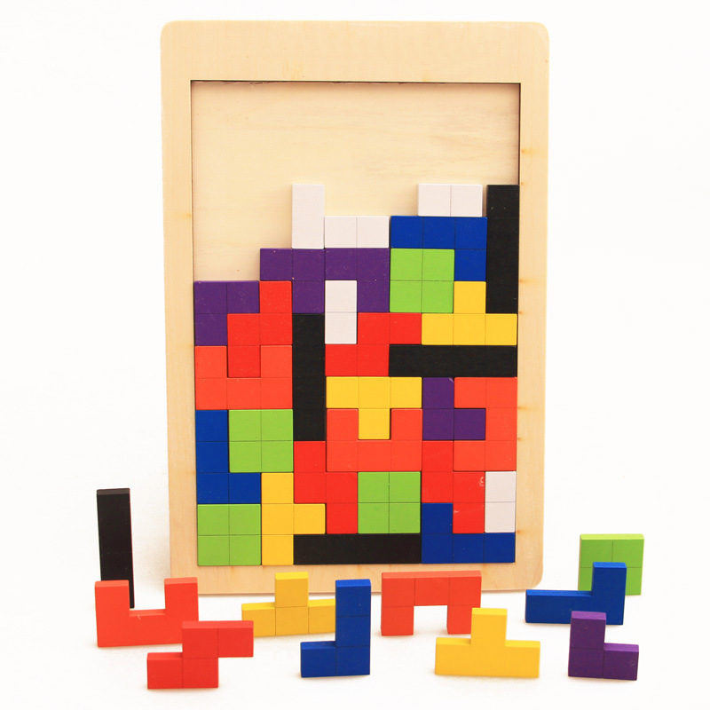 Puzzle Colorful Wooden Tangram For Kids Children Toys Learning Education Board Games Puzzles Toys For Children