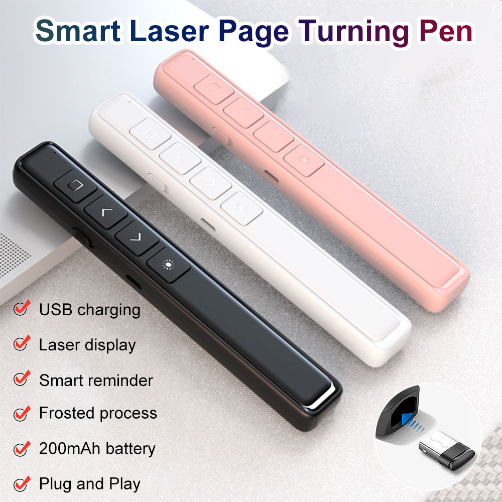 Ppt Presentation Pen 2.4ghz Usb Projector Page Turning Pen For Office Teaching Projector Demonstration Laser Remote Fip Pen