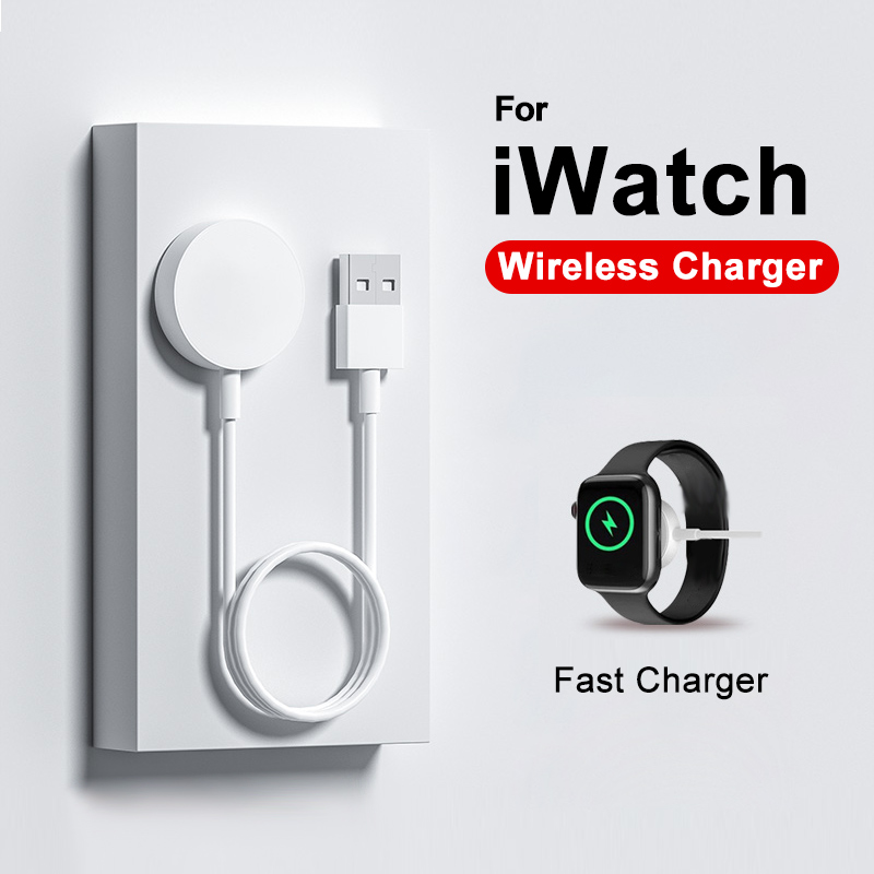 Apple Original Magnetic Wireless Charger For Iwatch 8 7 6 Se Portable Fast Charging Watch Series 5 4 3 2 1 Usb Cord Cable