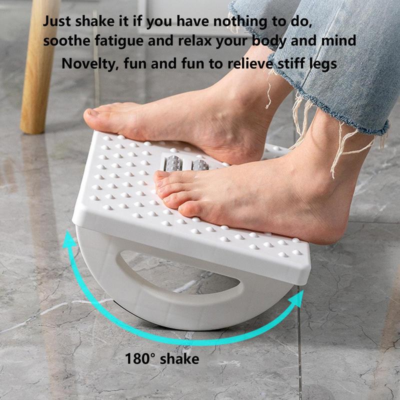 Under Desk Footrest With Massage Surface 5 Height Position Adjustable Desk Feet Stool Strong Load Bearing Shakeable For Adults