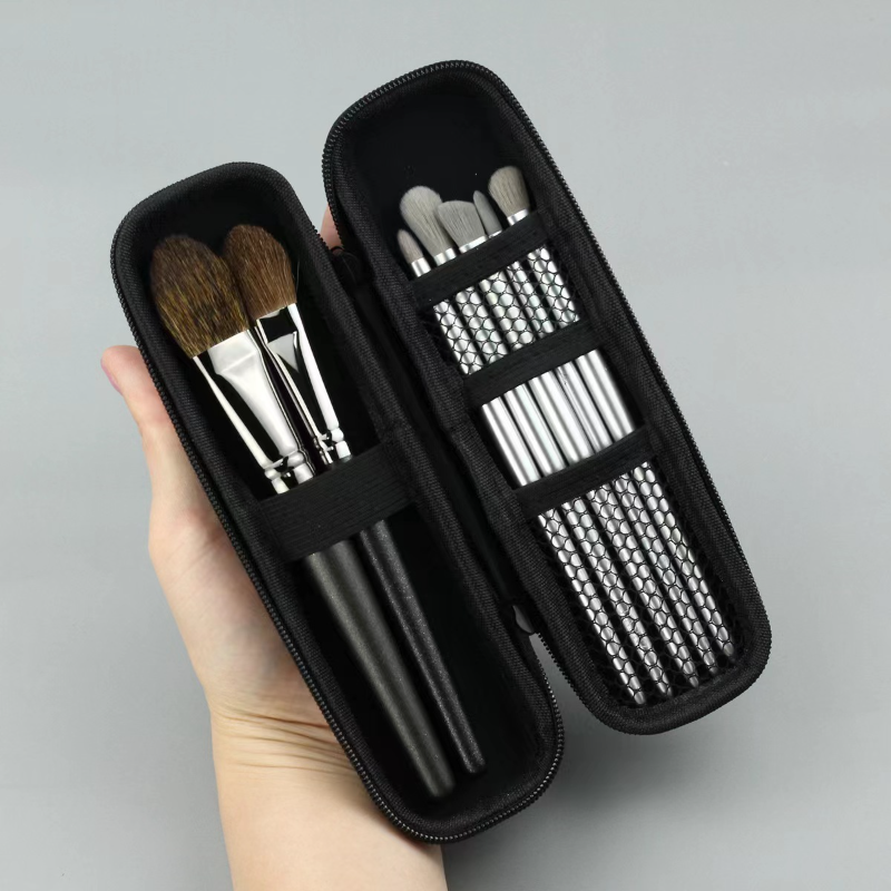 Female Makeup Brush Case, Lipstick Door Cosmetic Pen Organizer Case Zipper Long Strip