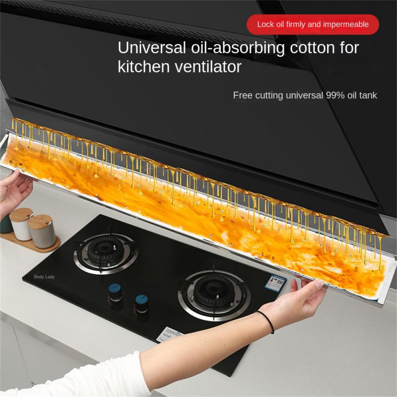 Oil-absorbing Paper Non-woven Household No Oil Leakage Range Hood Oil Box Oil Groove Kitchen Supplies Pad Cotton Disposable
