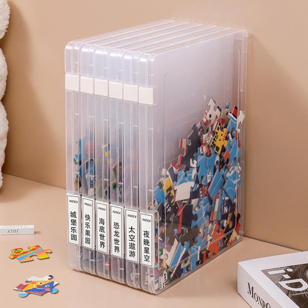 Puzzle Storage Box Useful High Capacity Portable Clear Space-saving Toy  Sorting Box For Home