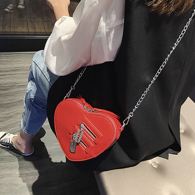 Luxury Designer Bag Love Heart Shape Shoulder Bags For Women Leather Purses And Handbags Fashion Chain Crossbody Bag