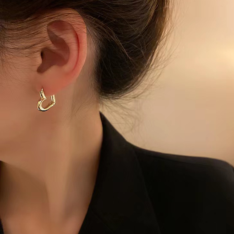 925 Sterling Silver Heart Earrings Charming Fashion Peplum Earrings Party Gift For Women's Fine Jewelry Accessories