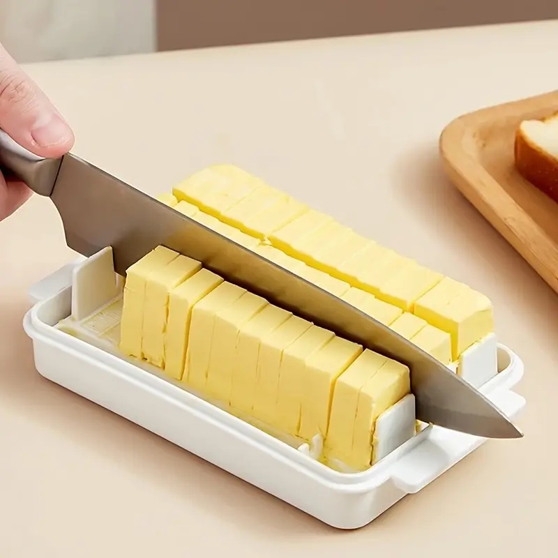 Covered Butter Cutting Storage Box Refrigerator Cheese Cheese Baking Storage Storage Fresh Baking Butter Knife Cutter Convenient