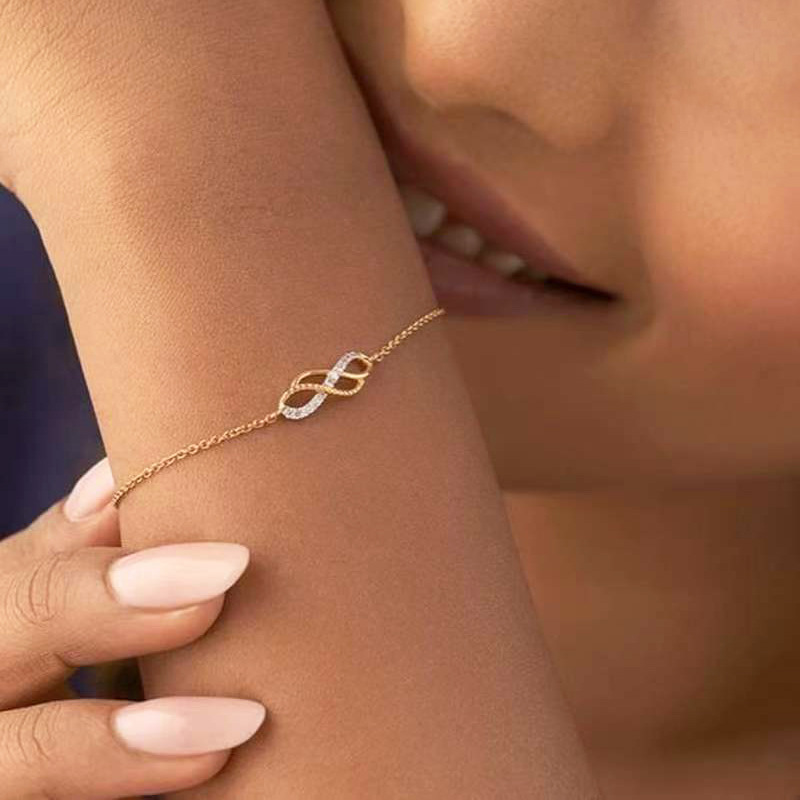 Trendy Infinite Love Bracelets And Bangles For Women Zircon Crystal Infinity Charm Bracelet Friendship Jewelry Gift Bff 2023