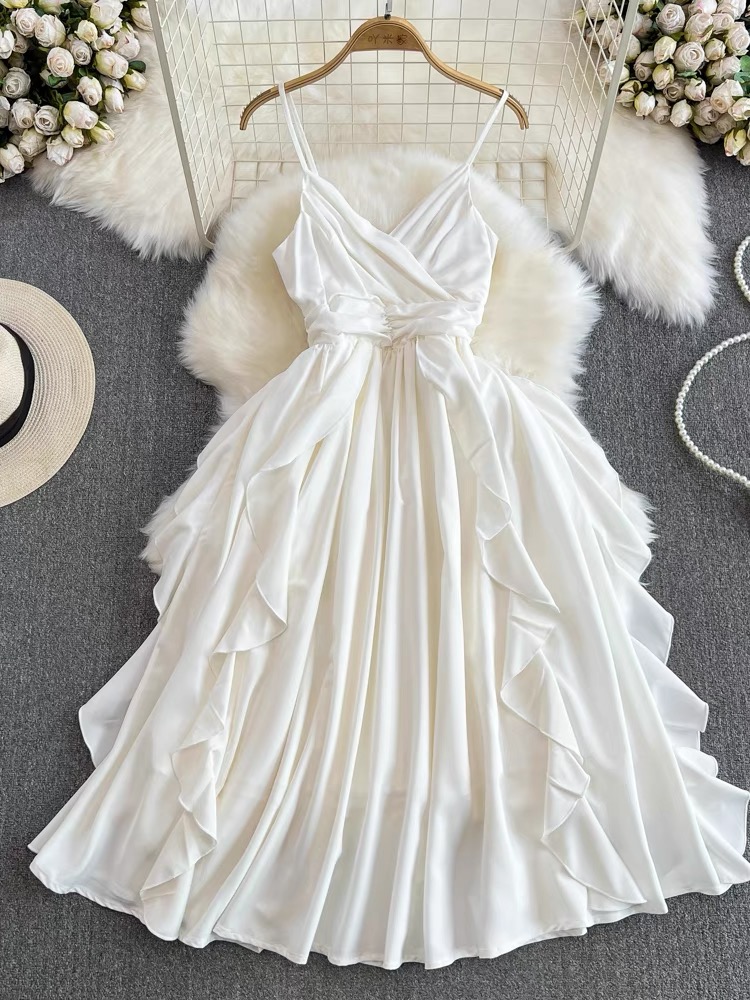 Spaghetti Strap Dress,cute Dress,white Dress,fairy Dress