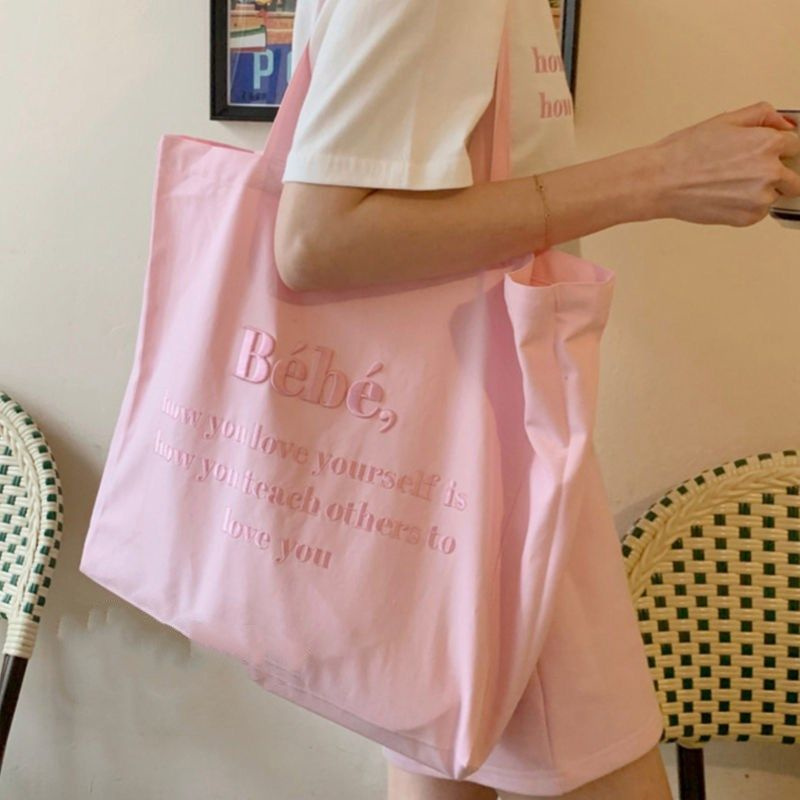 Large Capacity Tote Bag For Women Canvas Female Shoulder Bag Available Ladies Casual Handbag Cotton Reusable Shopping Beach Bag