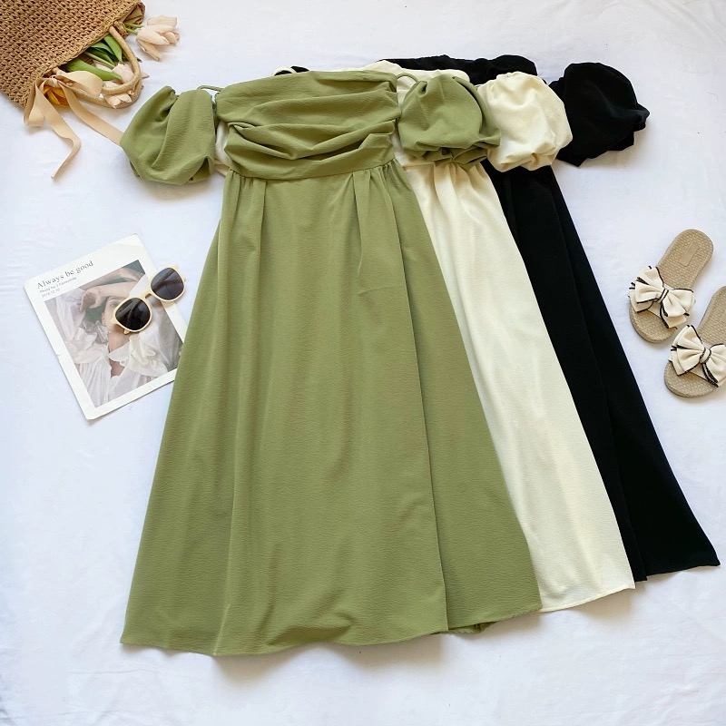 Green Tulle Short Off Shoulder Dress Fashion Dress