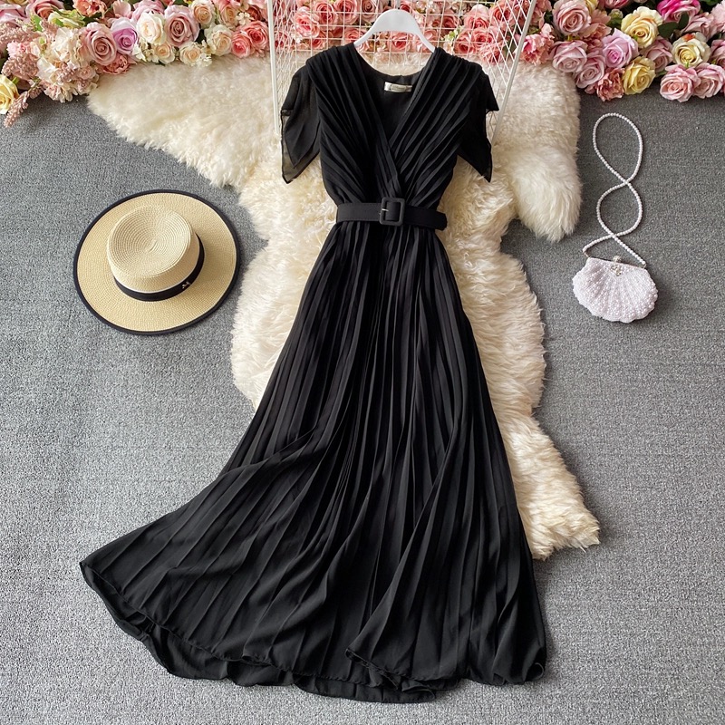A Line V Neck Short Dress Fashion Dress Chiffon Dress on Luulla