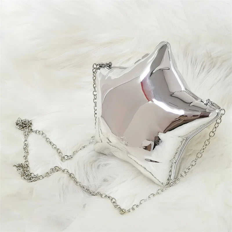 Silver clutch with strap discount