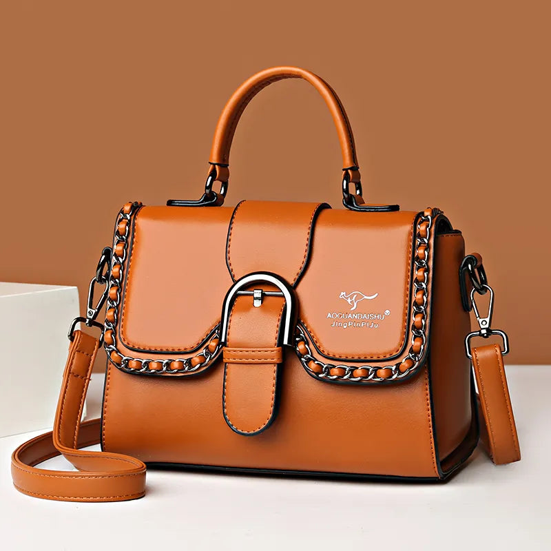 Burnt orange leather handbags shop