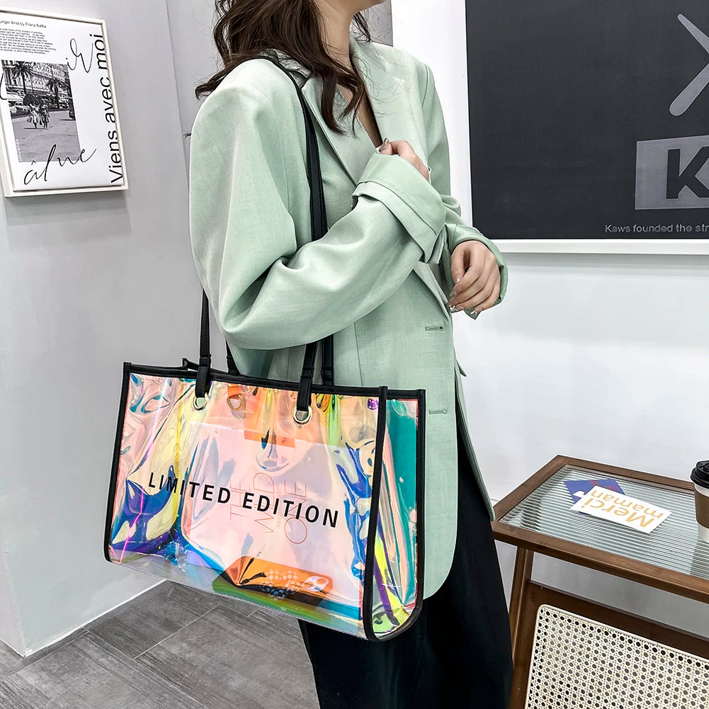 Limited Edition Clear Iridescent Large Tote Bag on Luulla