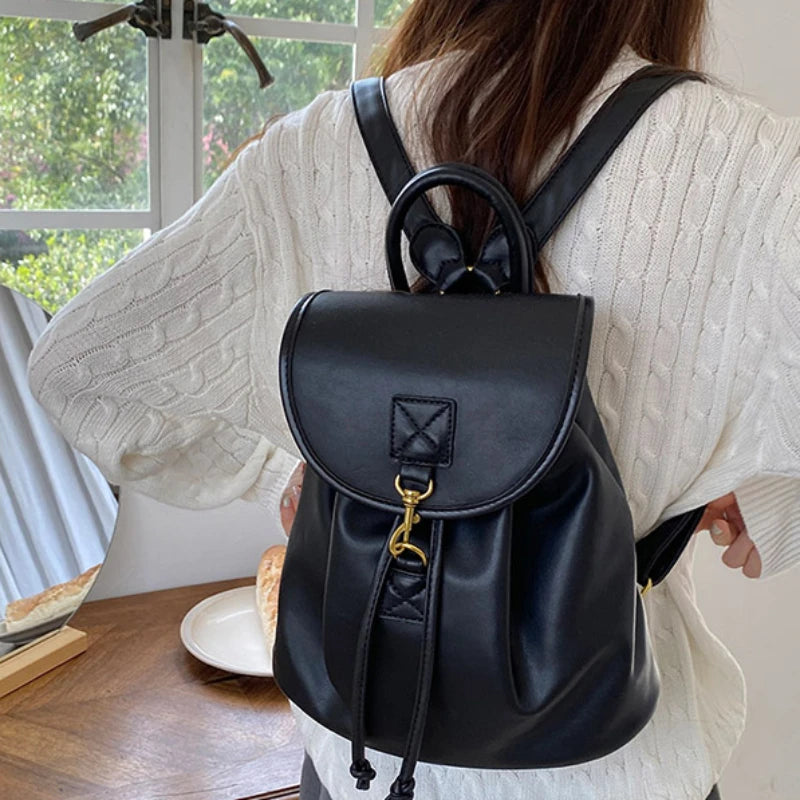Elegant black backpack 2025
