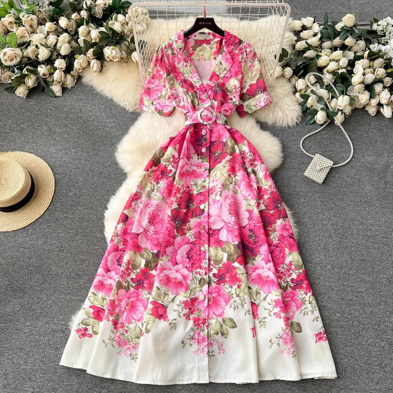 chinese dress ladies The Perfect Pink Floral Maxi Dress – isntshelovelycache main image 1