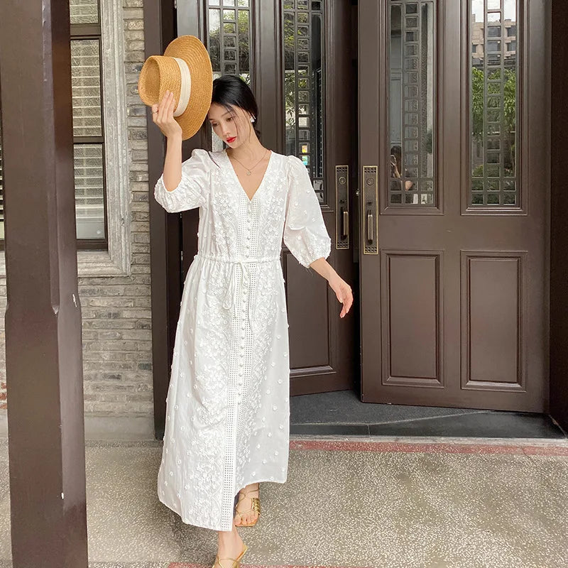 agame dress up fashion designer Dewlily Long Ribbon Cache-Coeur Dress Korean Fashion for Teens, 20s, 3 main image 1