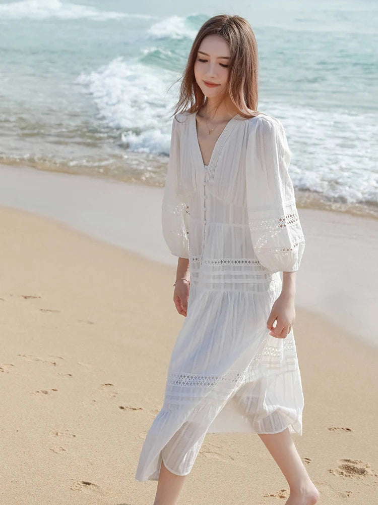 maxi beach dress with sleeves Casual Boho T-Shirt Maxi Dress  V-Neck Side Slit Summer Dress in Green | Women's Boho Fashion | XXL
