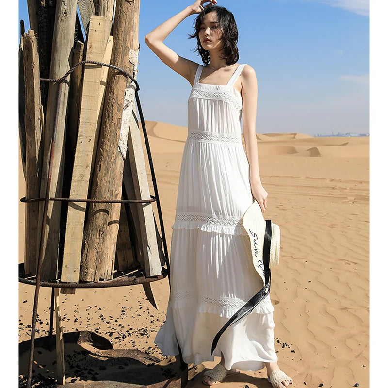 boho maxi dress sleeveless Sofia Collections Women's Dress Positano Blue / One Size -