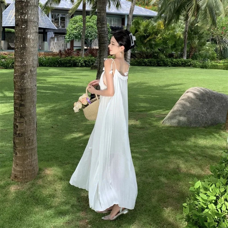 white flowy maxi dress Sweet Embrace Maxi Dress White / S