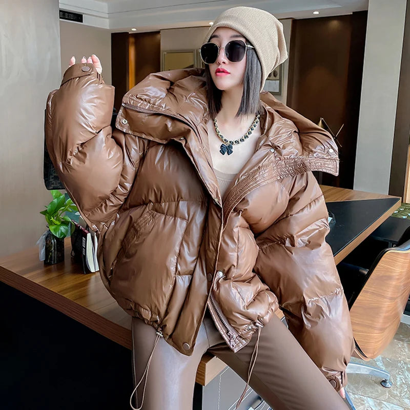 Womens oversized puffer coat 2025