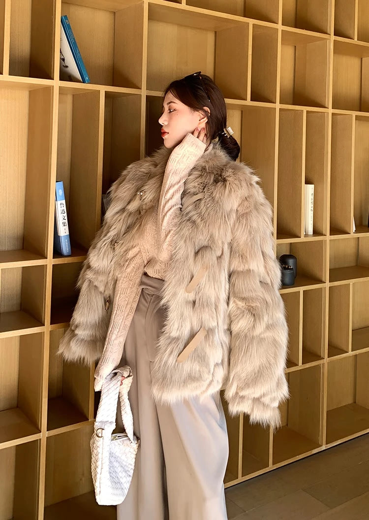 Ladies Luxury Faux Fur Winter Coat main image 0