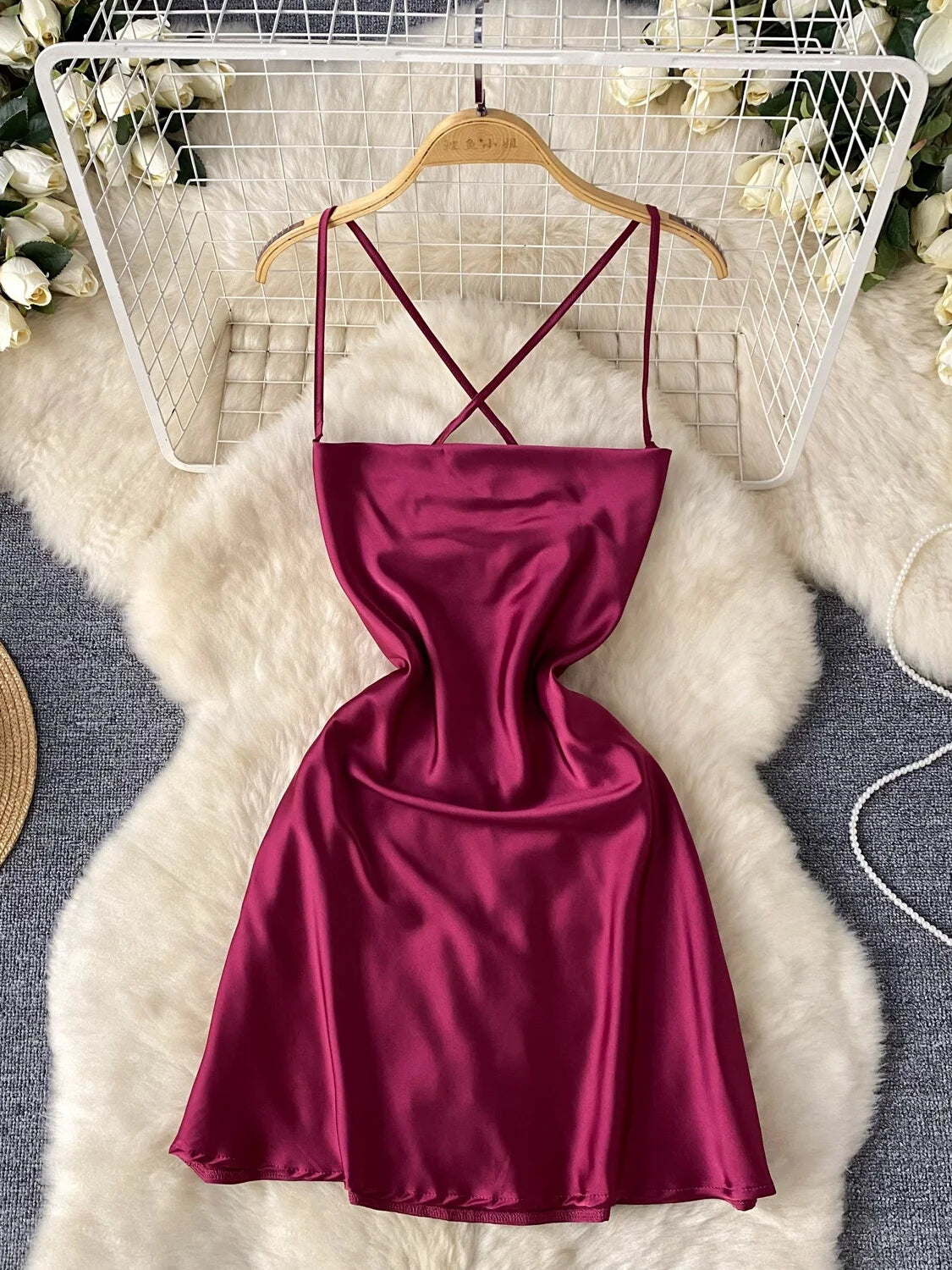 princess polly baby blue dress Burgundy Dresses – Club L London main image 1