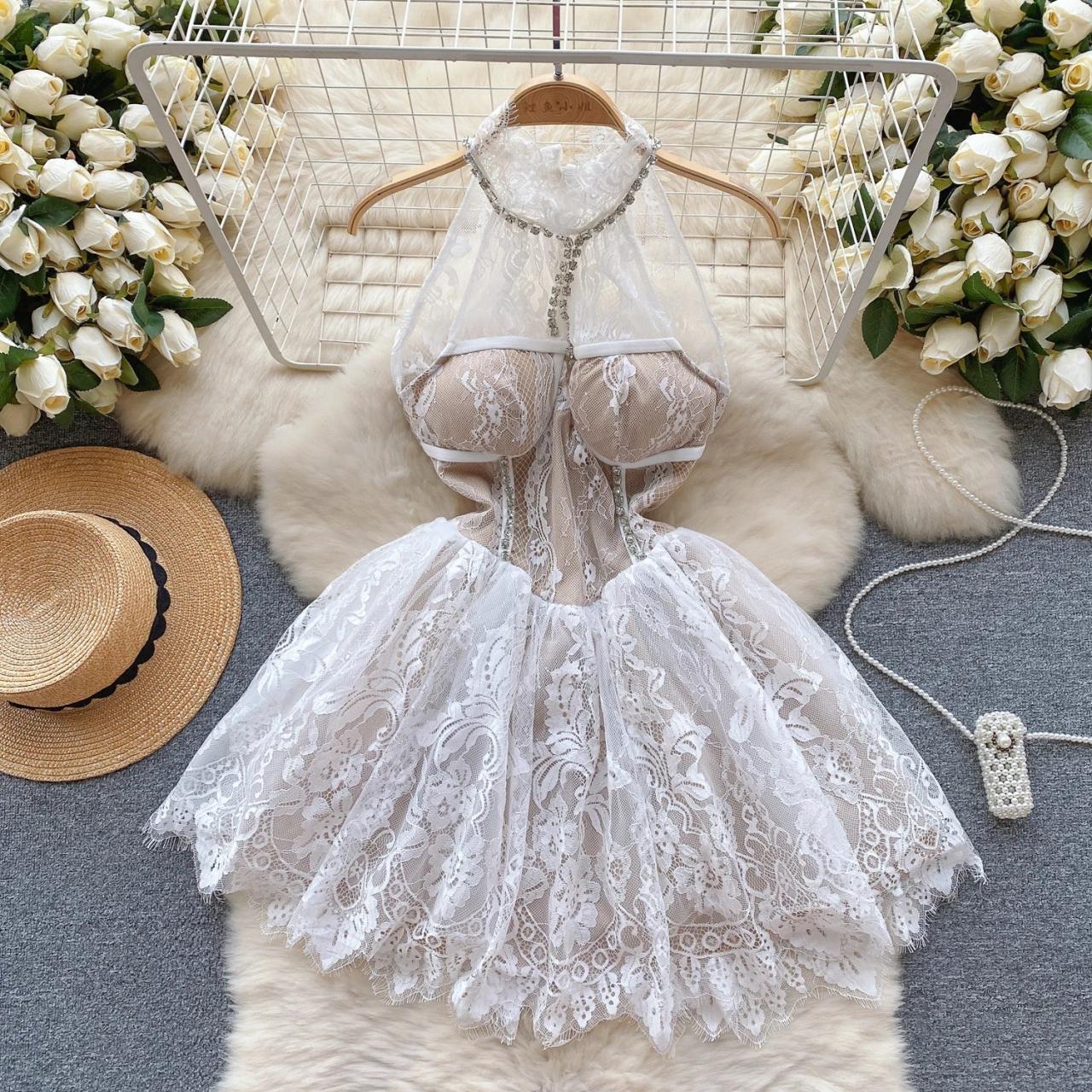 chinese dress ladies Sexy Lace Babydoll Lingerie Dress – YOMORIO main image 0
