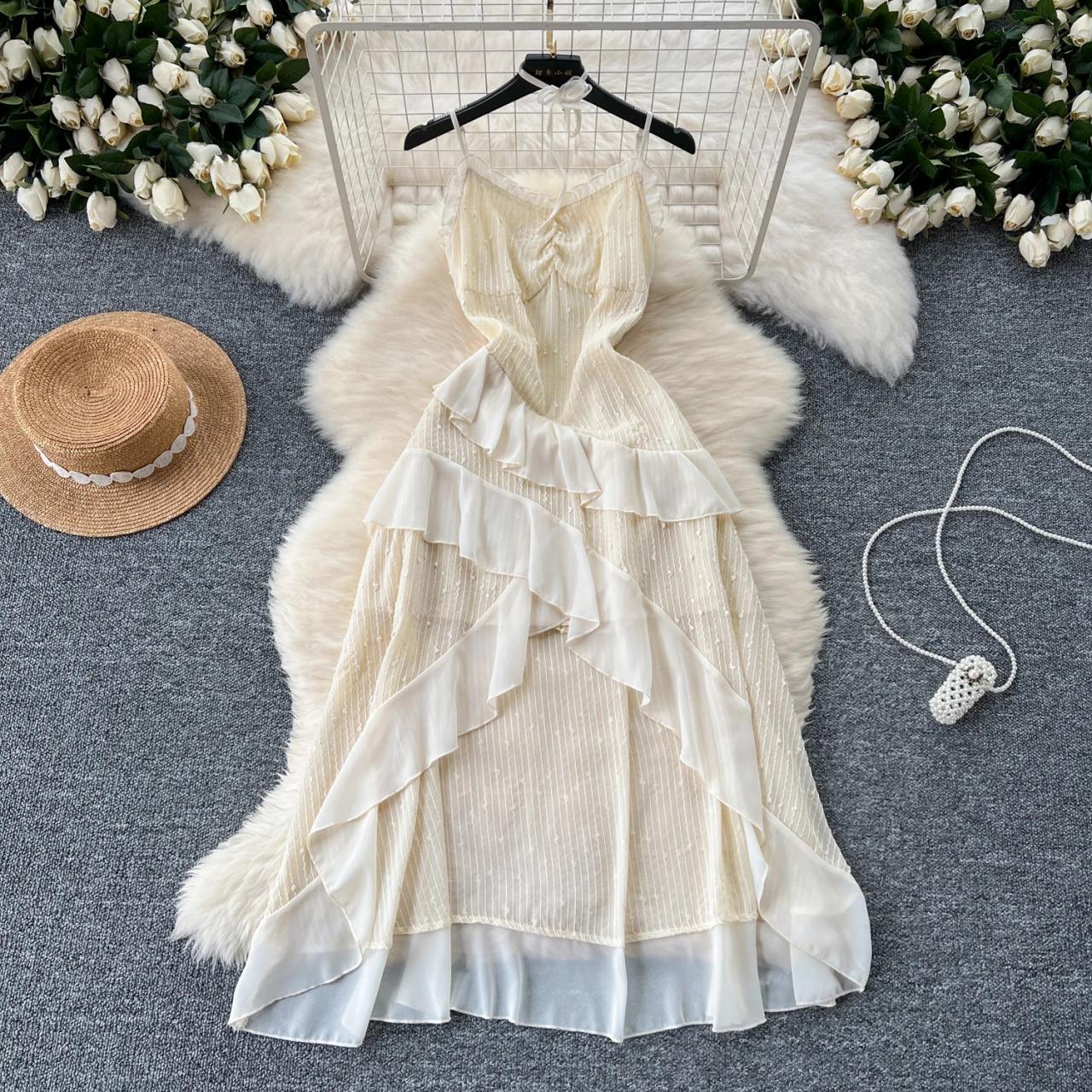 sachin and babi light blue dress Elegant Ivory Ruffled Chiffon Summer Maxi Dress on Luulla