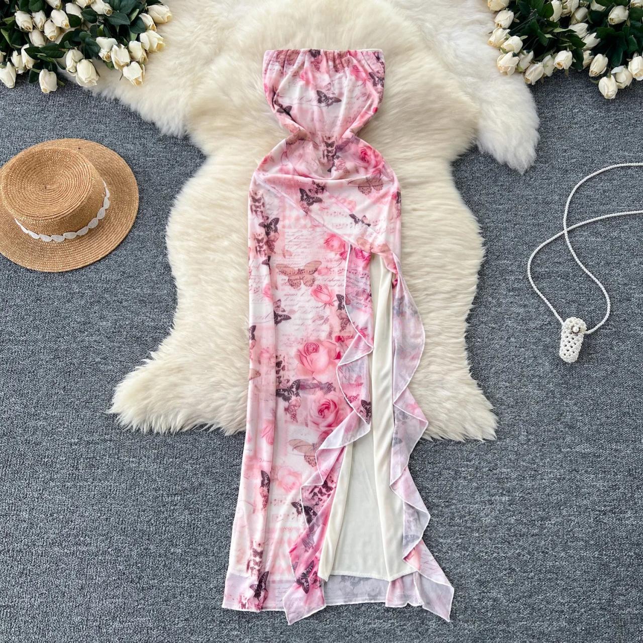 floral beach cover up dress Roxy Beachy Vibes Beach Cover-Up Dress – Waterbabe™